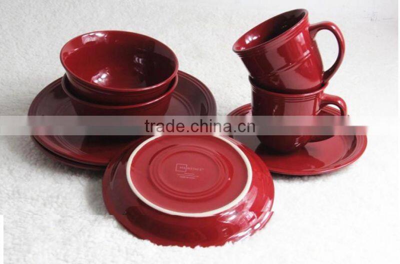 Stock 16pcs stoneware dinner set