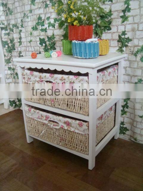 hot sale modern style white wooden cabinet with 2 drawer