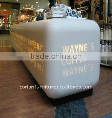 Corian made coffee kiosk for mall