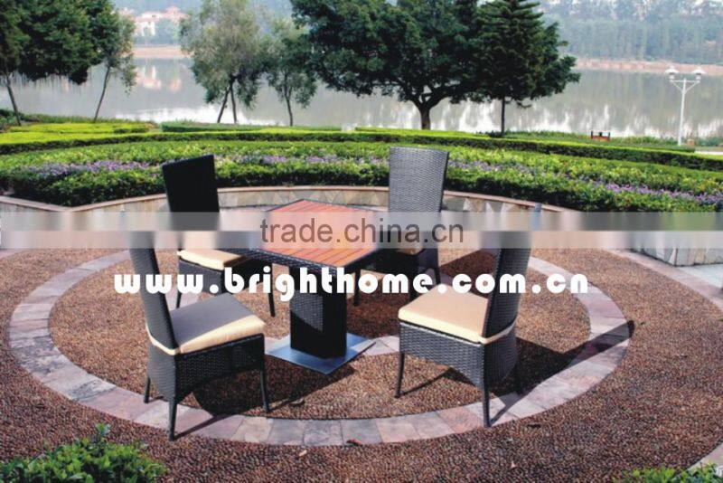 2015 New Design of Plastic Wood Dining Set (BP-390)