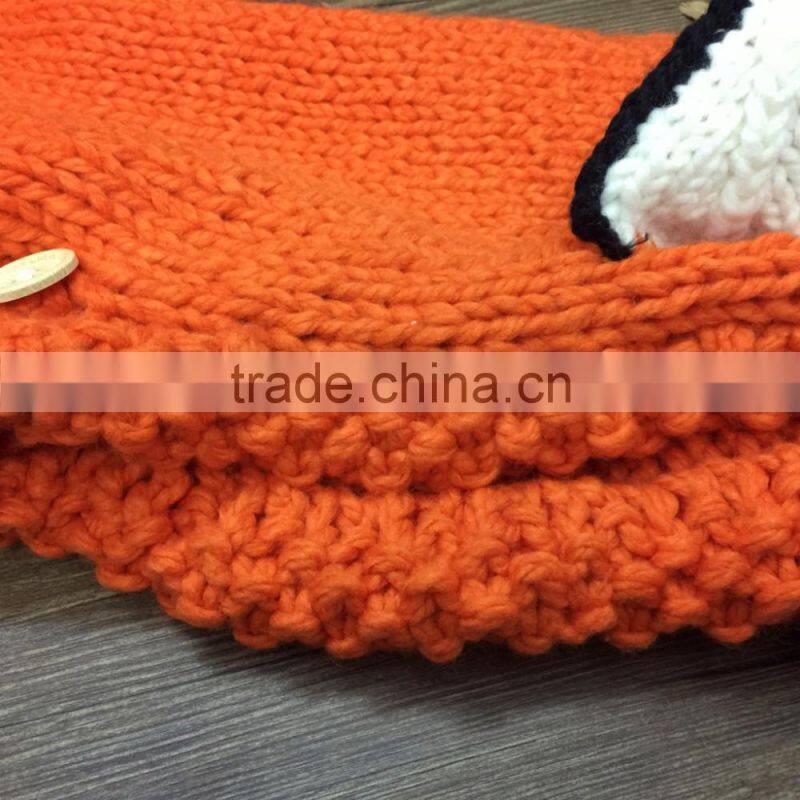 2015 New Design Fox Ear Winter Windproof Baby Hats And Scarf Set For Kids Boys Girls Shapka Caps