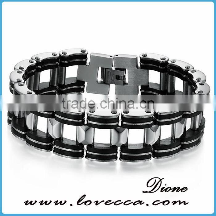 Wholesale stainless steel charm pu leather bracelet man