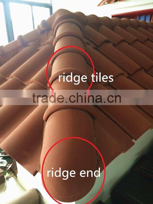 Ceramic clay curved spanish roof tile price