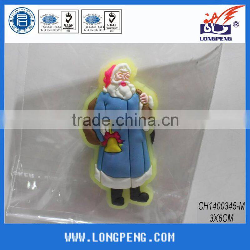 Blue Xmas Santa Pvc Fridge Magnet