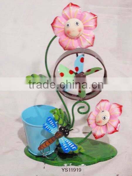flower windmill iron flower box for sale made in Fujian with size 12X6X18"