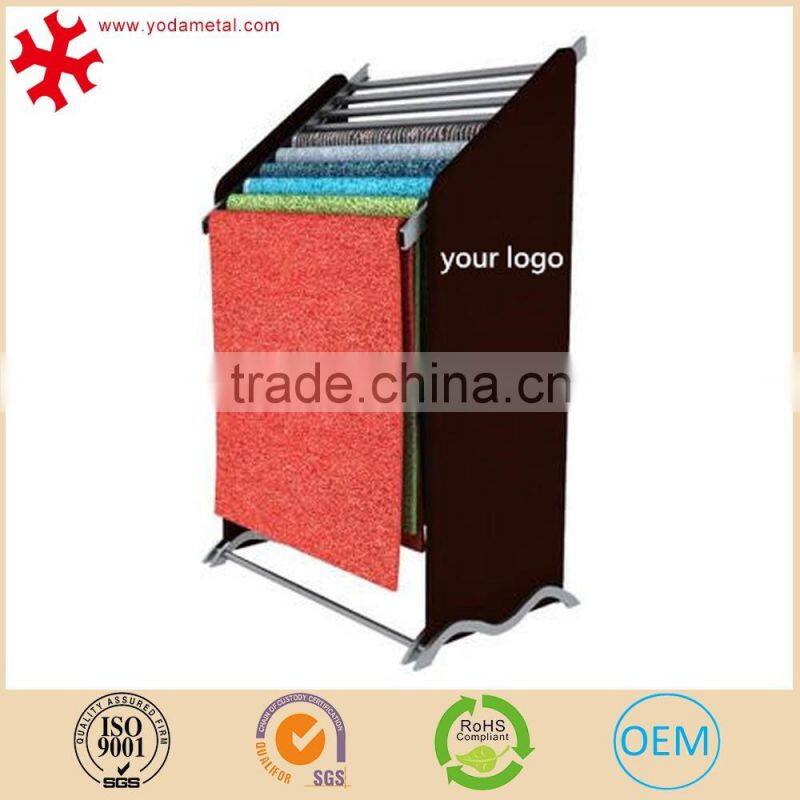 Customized carpet rolling display rack for showroom