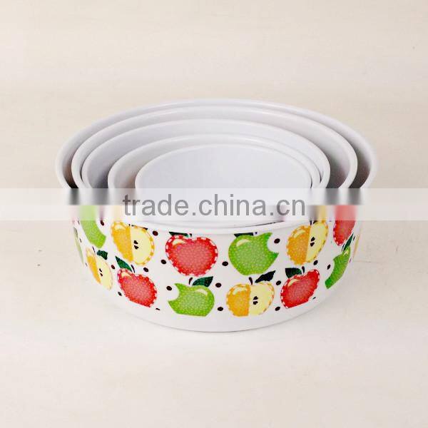 Meneed custom deep food meal prep container, 5pcs nested plastic bowl retractable with decal