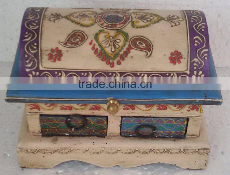 Hand painted Antique Vintage wooden drawer-B