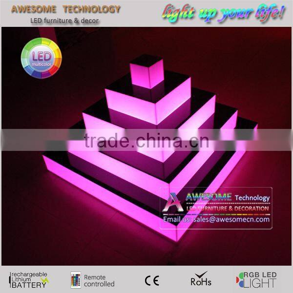 modern wedding stand LED decorative cake stand