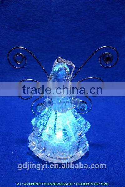 LED Lighted butterfly wings acrylic angel Xmas decoration