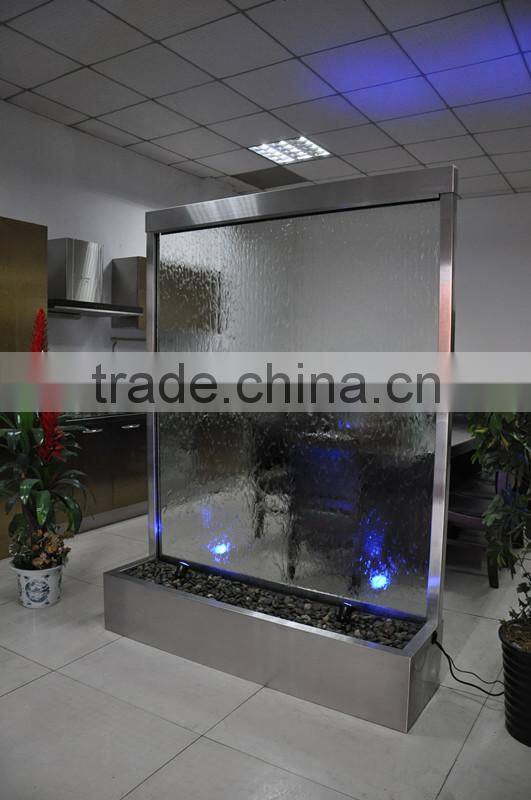 glass stainless office waterfalls fountains