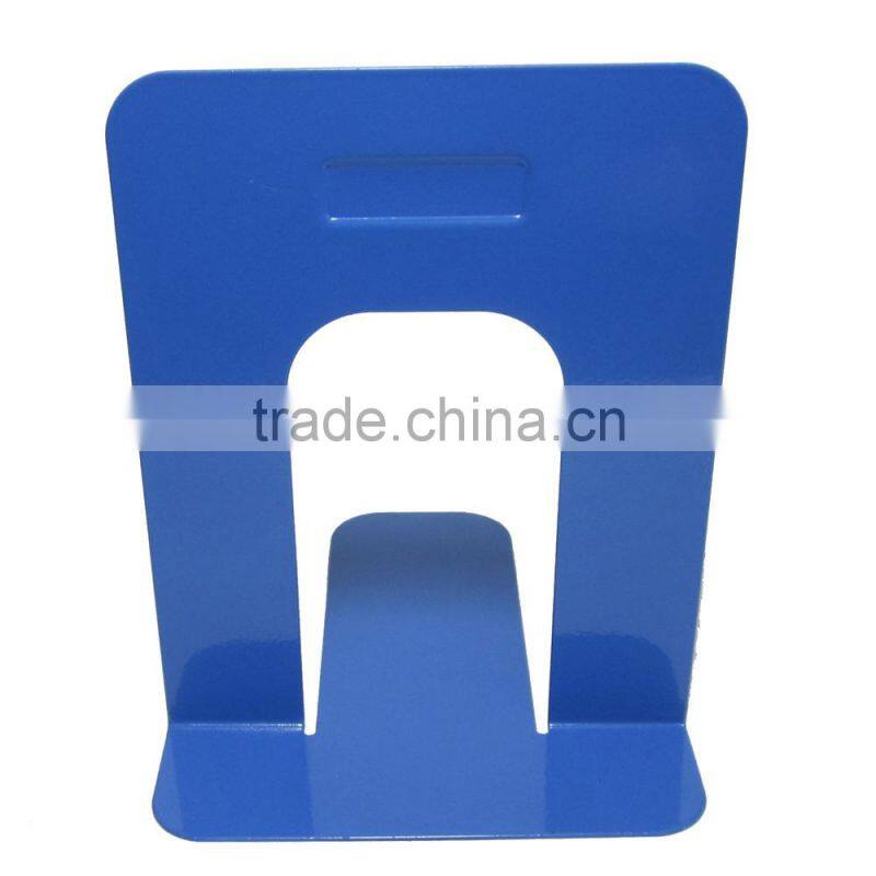 Fresh colored simple design 6" metal desktop bookend