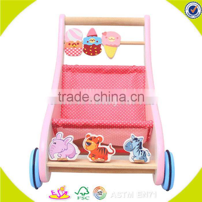 wholesale useful wooden stroller walker educational kids wooden stroller walker toy best wooden stroller walker W16E031