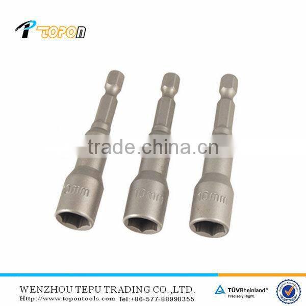 Magnetic 3/8 Hex Socket 1/4 Shank Spanner Nut Setter