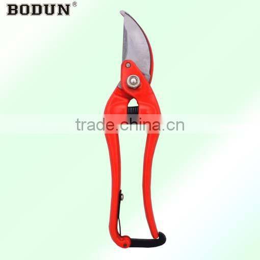 B4038 Popular red steel handle pruner cut-and-hold pruning shear pruning tool