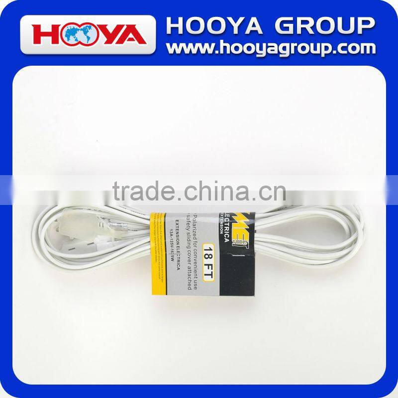 Indoor 110V UL male to female flat extension cord