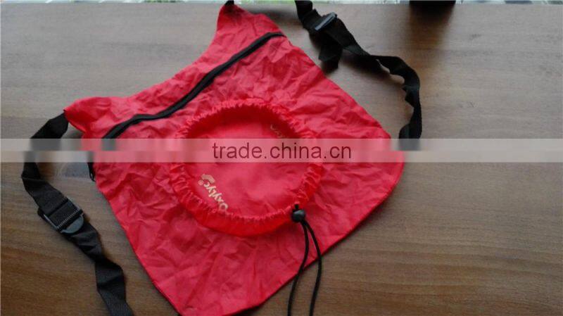 Customized shape design foldable packaging backpack outdoor folding cinch rucksack