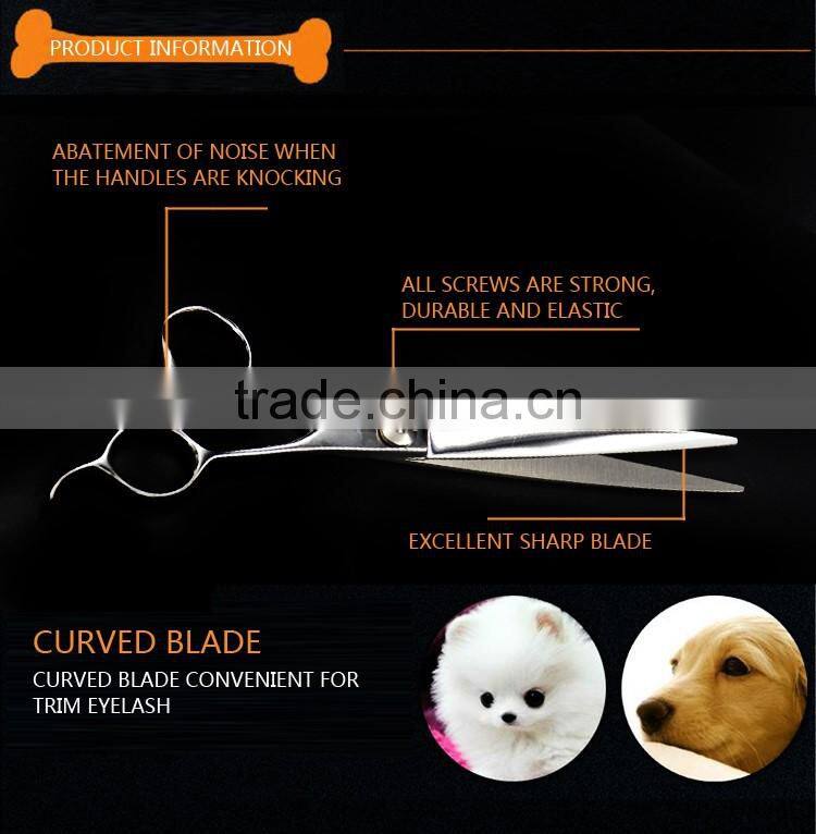 QJ-JP42 2017 new popular scissors stainless steel pet grooming scissors