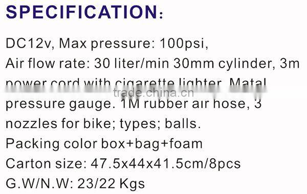 SQL-114 Hot Portable Mini Air Compressor 12V