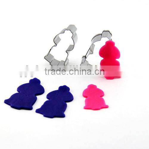 100% food grade bird shape cookie cutter kimono doll cookie cutter set