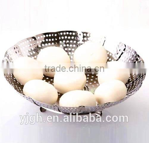 hot sale Veggie vegetable basket Folding Steamer Basket International 9-Inch Easy Reach Steamer In Stainless Steel