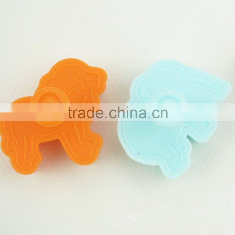 47047 4pcs Impressions animal horse elephant dear Fondant Mould Silicone Fondant Tools