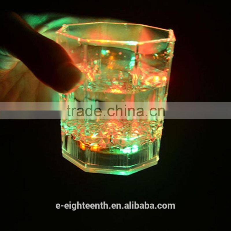 2016 fancy Mini LED Colorful Bar Pub Beer Wine Cup Party Flashing Light Glass mug