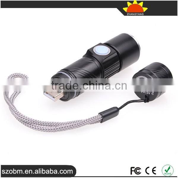 Mini Led Flashlight XPG-R5 Led 250 lumen 3 mode USB Rechargeable Led Flashlight