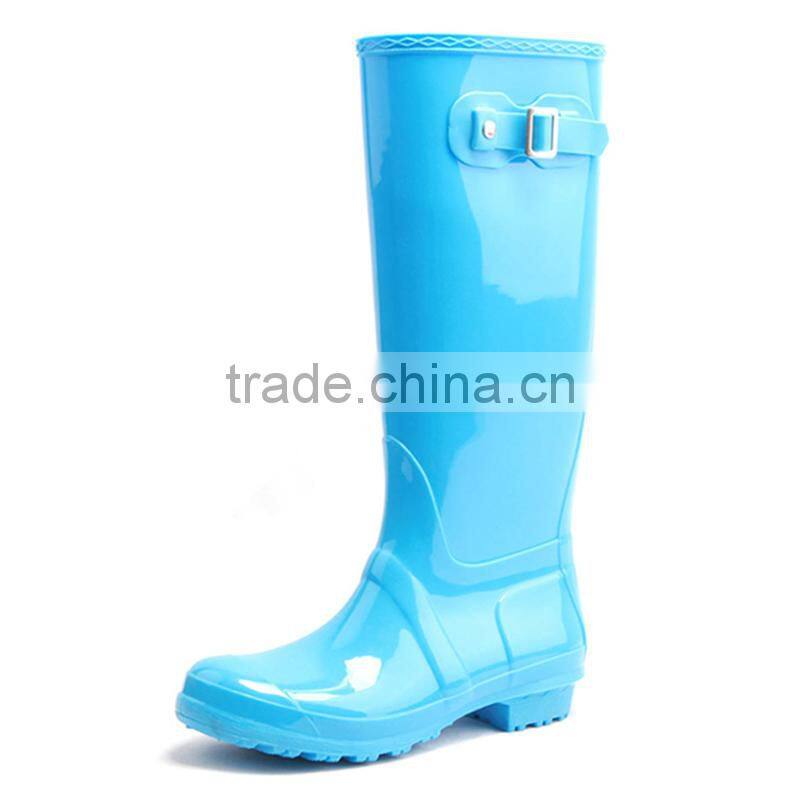 fashion knee tube pvc wellington boots wholesale