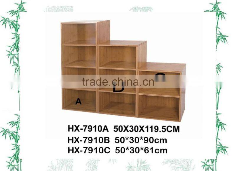 Small Portable Living Room Bookcase Modern Bamboo Book Shelf