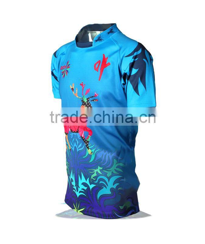 Cervus nippon Temminck custom design Rugby football jersey