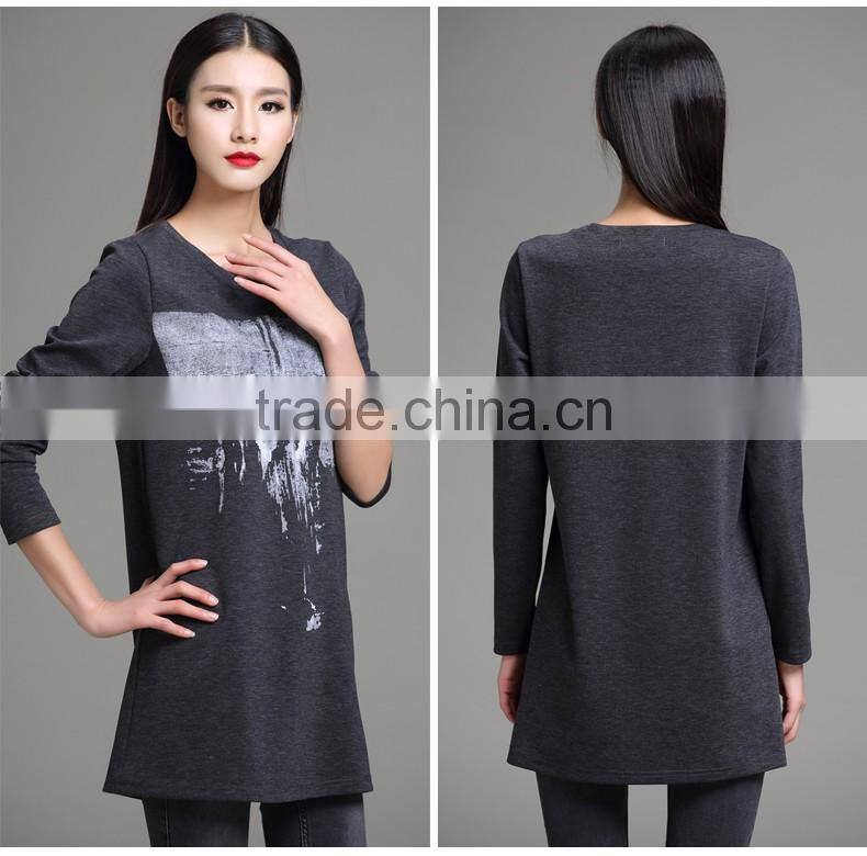 Custom beautiful girl printed long sleeve t shirt