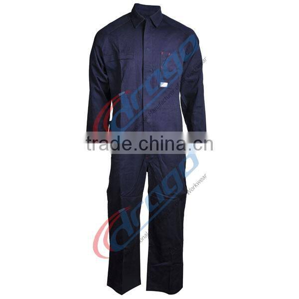 100% cotton fire resistant anti-oil coverall for oil uniform