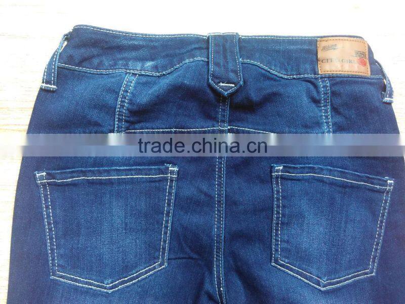 GZY Guangzhou stock lots sexy high waist slim fit lady jeans