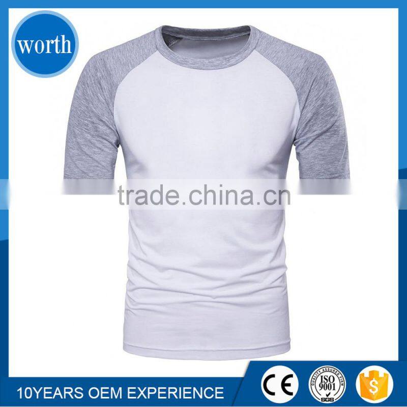 Tshirt Custom T shirt Raglan Sleeve Crew Neck Style Bulk Made in China