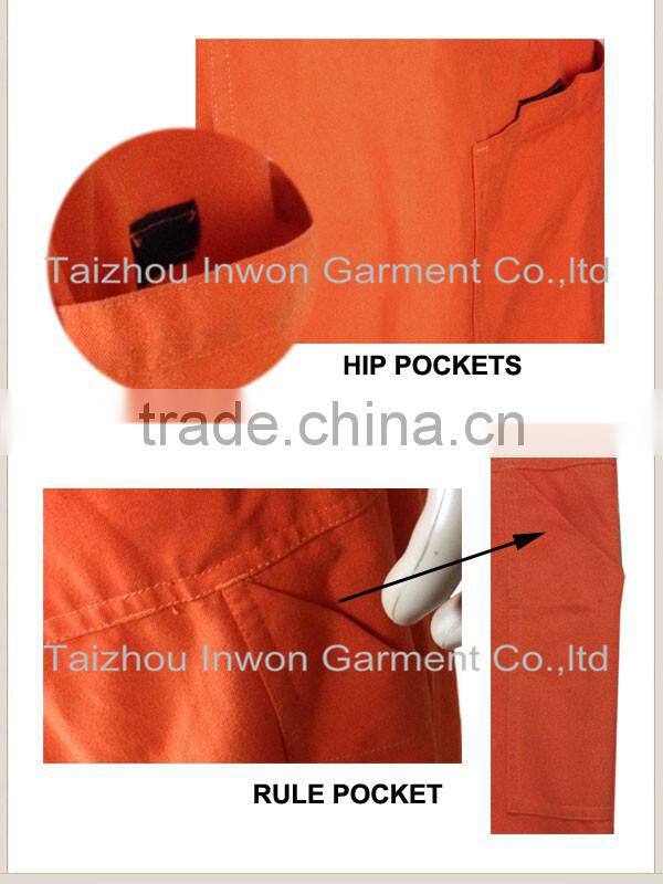 Cotton Industrial Safety Workwear Flame Retardant Coverall