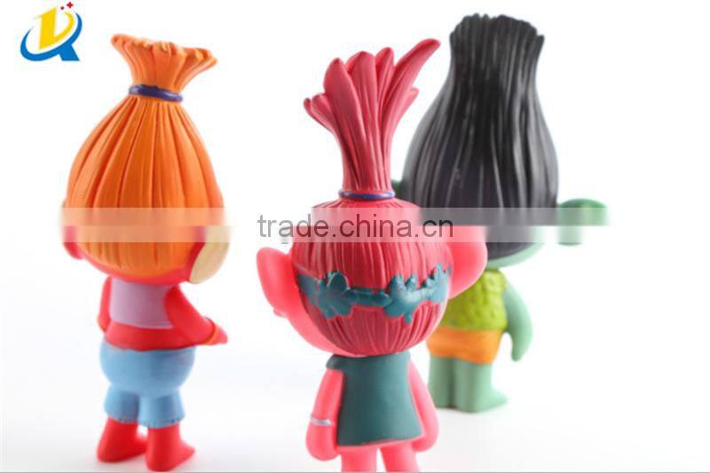hot selling new movie Trolls action figure cute colorful figure for kids