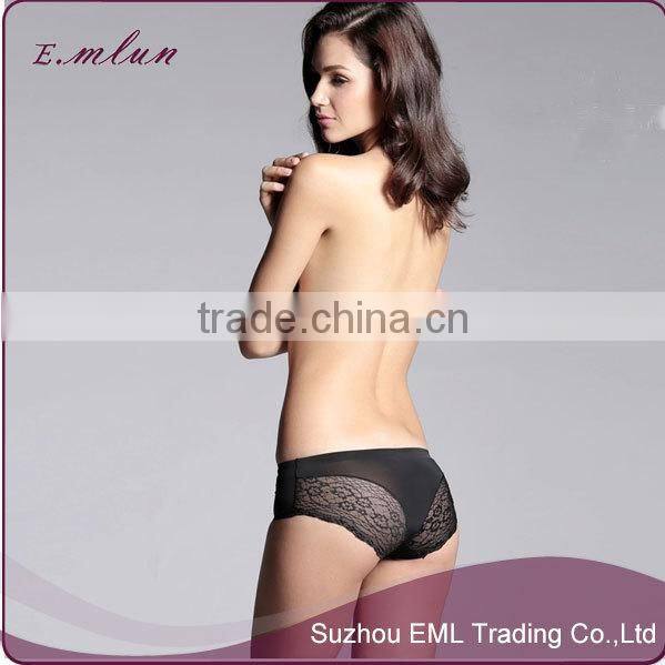 Ladies 2015 new arrival good quality low waist sexy lace transparent lingerie