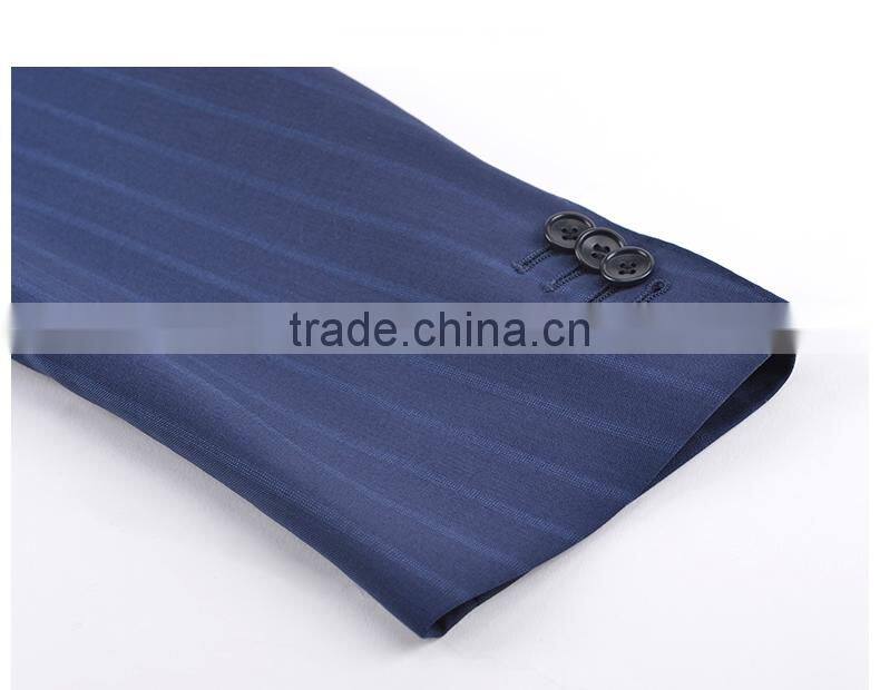 Best Brand Chinese Factory Custom Design Men'S Slim Fit Stripped Suit For Men