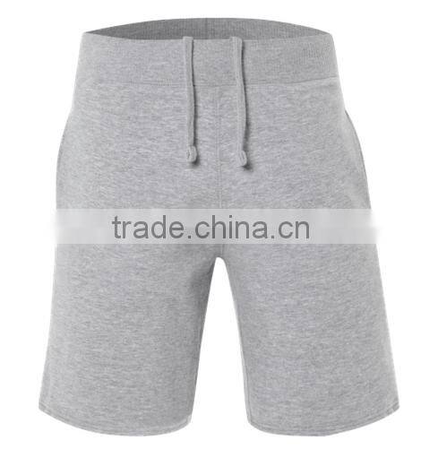 mens workout 100% cotton blank fitness shorts