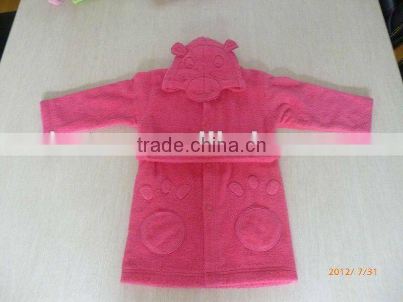 Cotton baby or child terry bathrobe