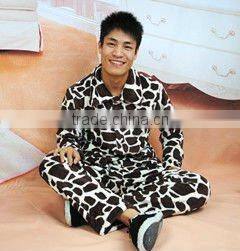 men polyester printing coral fleece pajama