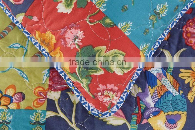 Evocative of traditional patchwork design Quilt Cover