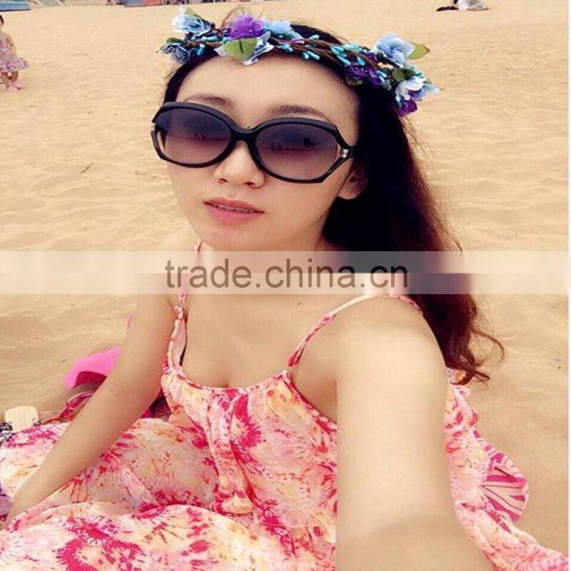 Wholesale Artifical Flora Bridal Headband Sunflower Head Wreath