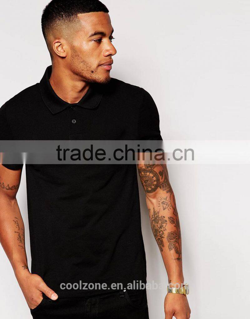 High quailty muscle fit short sleeve polo shirt for men