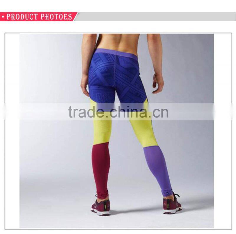Spandex sexy colorful sublimation high waist women sport legging