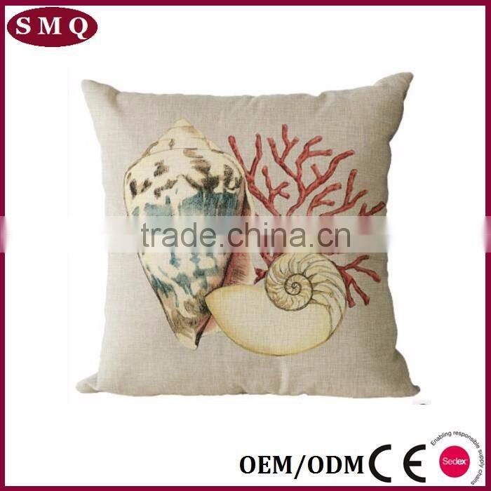 new design ocean plain linen pillow cover