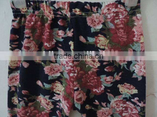 2017 Seasons Children's Clothing Wholesale Baby Girls Cotton Pants Children Floral Capris