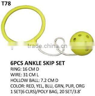 Kids outdoor toys 6pc ankle skip set