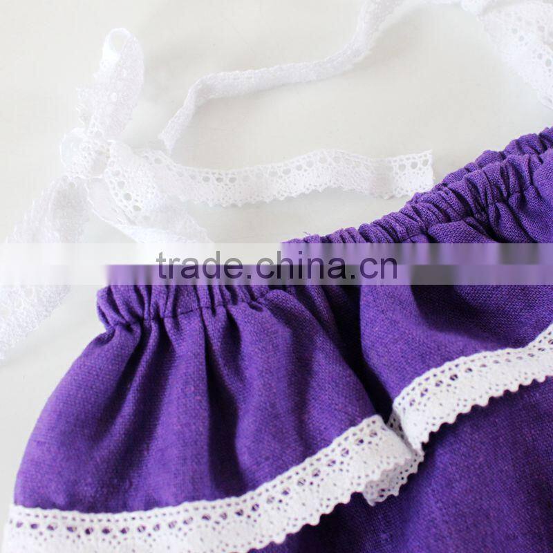 Off Shoulder Blank Romper Baby Newborn Linen Clothes M7061303